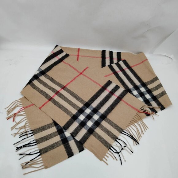 Authentic Burberry Scarf Beiges Cashmere100% mn280-112925 - Picture 2 of 9